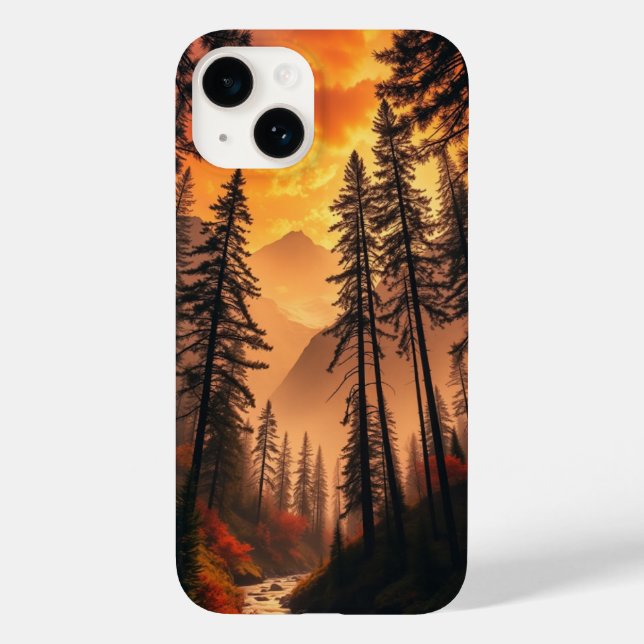 Coque Case-Mate iPhone Dreamy coque iphone de la forêt du soir (Verso)