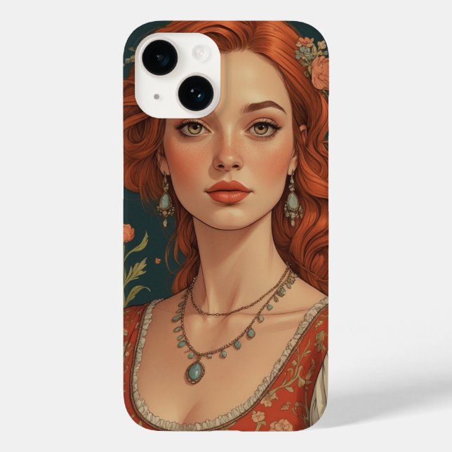 Coque Case-Mate iPhone Élégant coque iphone de la princesse Red-Haired (Verso)
