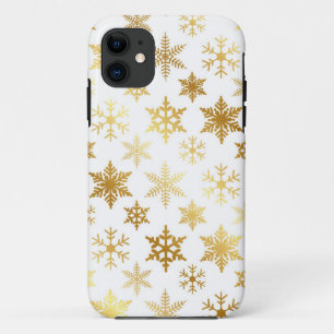 Coque Case-Mate iPhone Élégant coque iphone de neige blanche et or