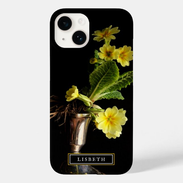 Coque Case-Mate iPhone Élégant coque iphone Floral Jaune (Verso)