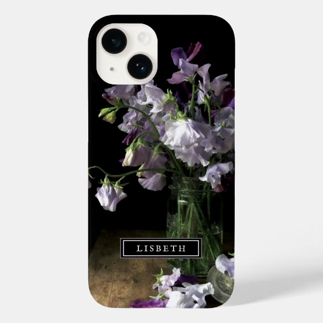 Coque Case-Mate iPhone Élégant coque iphone floral violet (Verso)