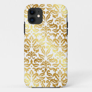 Coque Case-Mate iPhone Élégant coque iphone Gold Damask