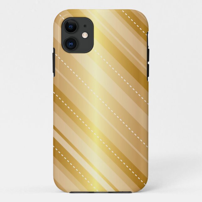 Coque Case-Mate iPhone Élégant coque iphone Gold Stripe (Dos)