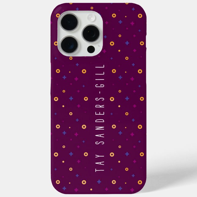 Coque Case-Mate iPhone Élégant moderne violet iPhone 15 Pro Max Coque (Verso)