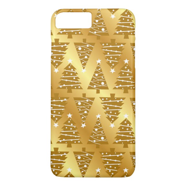 Coque Case-Mate iPhone Élégant or métal coque iphone d'arbre de Noël (Dos)