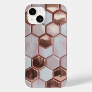 Coque Case-Mate iPhone Élégant Rose Gold Geometry iPhone 16 Plus Coque
