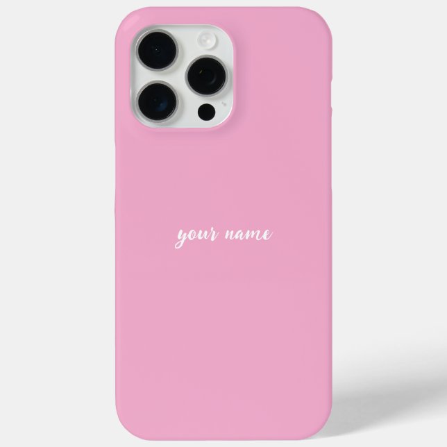 Coque Case-Mate iPhone Élégant rose Personnalisé iPhone 15 Pro Max Coque  (Verso)