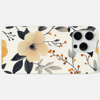 Coque Case-Mate iPhone Élégante coque iphone de fleurs et feuilles botani