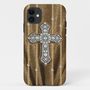 Coque Case-Mate iPhone Fausses pierres goldtone et COQUE IPHONE croisé