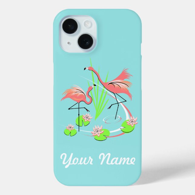Coque Case-Mate iPhone Flamant rose Fandango Duo Nom coque iphone (Verso)