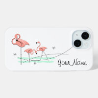 Flamant rose Ocean Trio "Nom" coque iphone