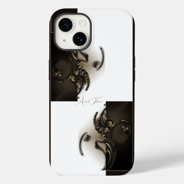 Coque Case-Mate iPhone "Fleur ancienne", Coque Apple iPhone 14 (Verso)