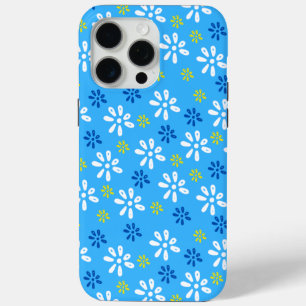 Coque Case-Mate iPhone Fleurs bleues Motif iPhone 15 Pro Max Coque