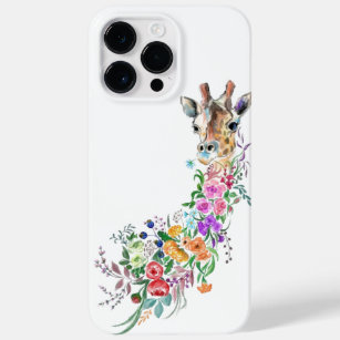Coque Case-Mate iPhone Fleurs colorées Giraffe Peinture Printemps