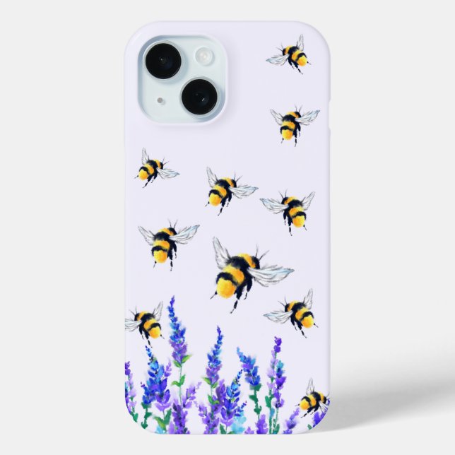 Coque Case-Mate iPhone Fleurs de printemps et coque iphone d'abeilles (Verso)