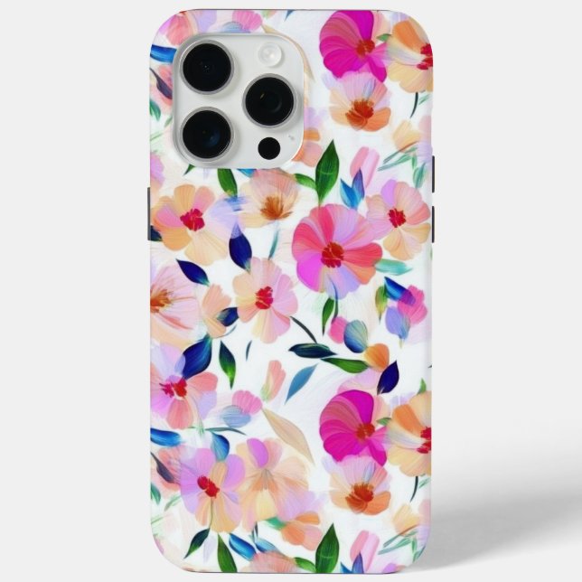 Coque Case-Mate iPhone Fleurs Lucid Floral Iphone Pro 15 Max Coque (Verso)