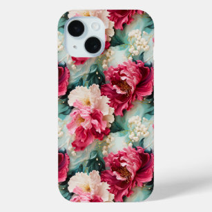 Coque Case-Mate iPhone Fleurs roses et feuille