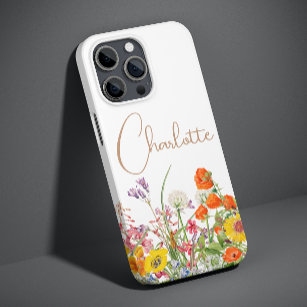 Coque Case-Mate iPhone Fleurs sauvages colorées Pays Nom botanique