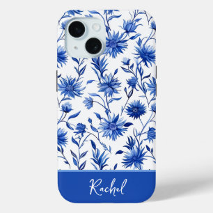 Coque Case-Mate iPhone Floral bleu coque iphone personnalisé