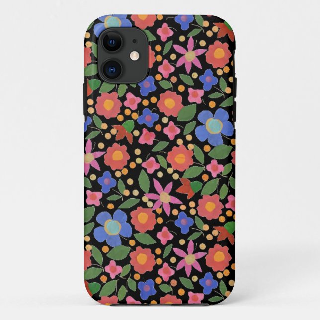 Coque Case-Mate iPhone Folk Art Style Floral, Black iPhone 5 Xtreme Coque (Dos)