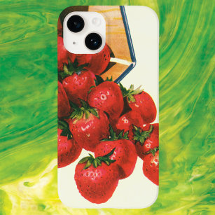 Coque Case-Mate iPhone Fraises vintages en Panier, Fruits alimentaires