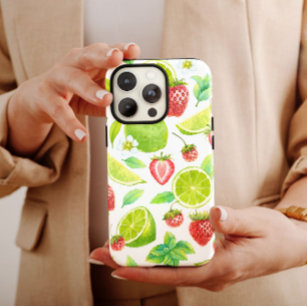 Coque Case-Mate iPhone Fruit de citron vert fraise   iPhone 14 Coque-Mate