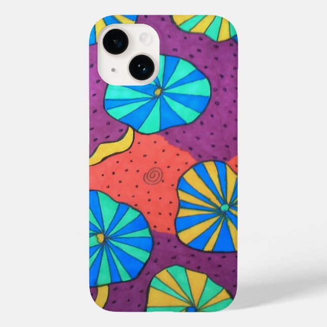 Coque Case-Mate iPhone Funky Retro Abstrait iPhone 8 Coque (Verso)