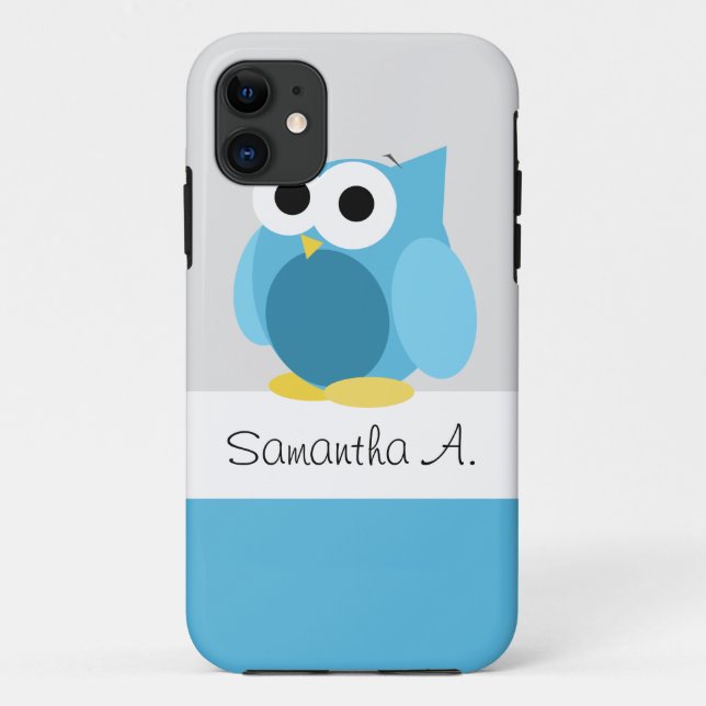 Coque Case-Mate iPhone Funny Blue Owl - Personnalisé iPhone 5 Coque (Dos)