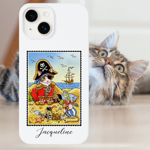 Coque Case-Mate iPhone Funny Pirate Chat Souris Nom personnalisé