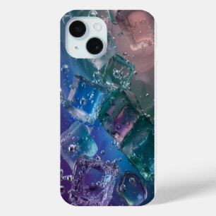 Coque Case-Mate iPhone Glaçons Néon Cool Cristal Bleu Violet Coque iPhone