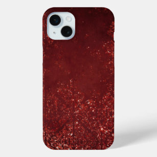Coque Case-Mate iPhone Glimmery Henna Grunge   Dark Blood Red Damask