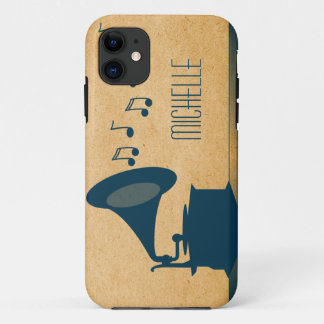 Coque Case-Mate iPhone Gramophone Vintage bleu BT iPhone 5 Coque