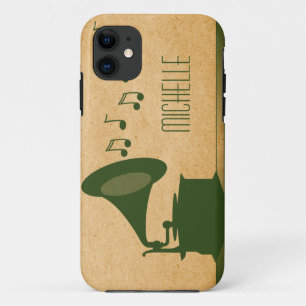 Coque Case-Mate iPhone Gramophone Vintage vert BT iPhone 5 Coque