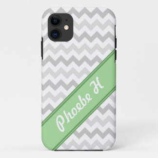 Coque Case-Mate iPhone Grey Chevron Vert personnalisé iPhone 5 Coque
