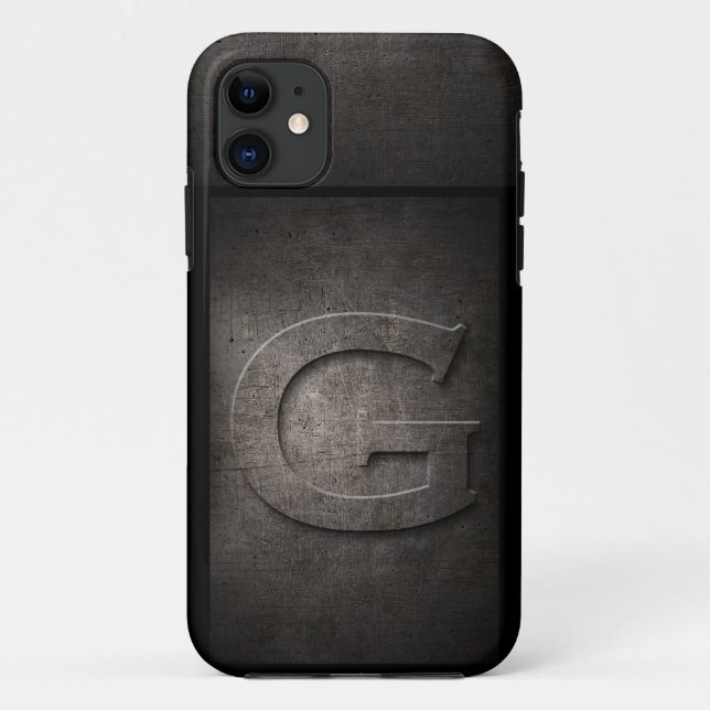 Coque Case-Mate iPhone Grunge Metal G Monogramme Coque iphone (Dos)