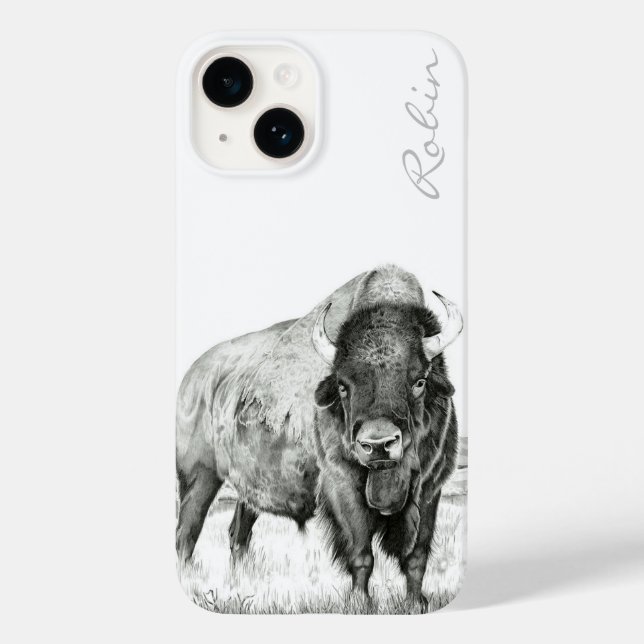 Coque Case-Mate iPhone Hamilton ~ American Bison iPhone 14 Coque (Verso)