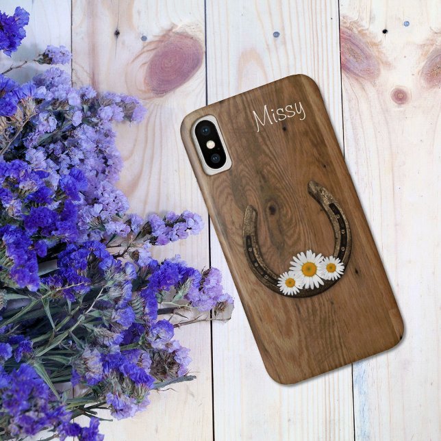 Coque Case-Mate iPhone Horseshoe et Daisies iPhone X Coque (Créateur téléchargé)