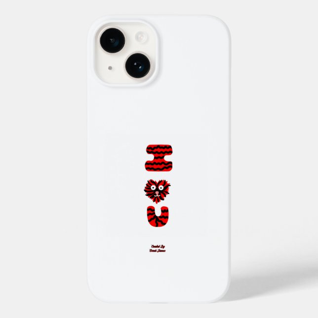 Coque Case-Mate iPhone I Fuzzy U Apple iPhone 14 Coque (Verso)
