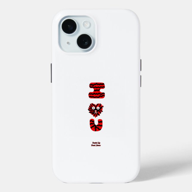 Coque Case-Mate iPhone I Fuzzy U Apple iPhone 15 Coque (Verso)