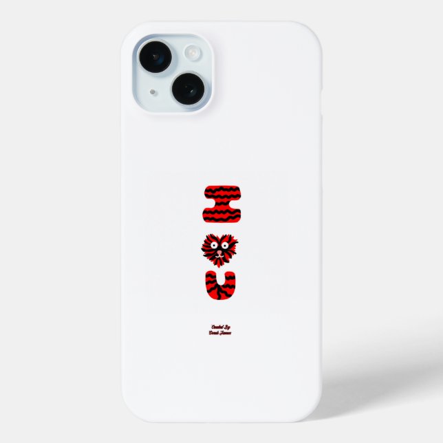 Coque Case-Mate iPhone I Fuzzy U Apple iPhone 15 Plus Coque (Verso)