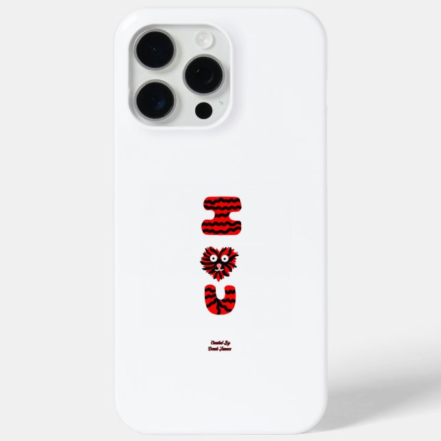 Coque Case-Mate iPhone I Fuzzy U Apple iPhone 15 Pro Max coque (Verso)