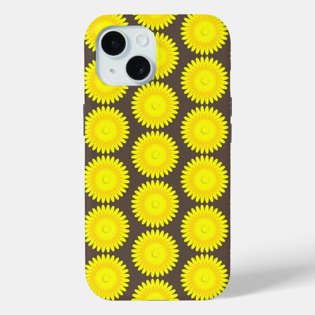 Coque Case-Mate iPhone impression gris et jaune, coque iphone Coque-mat (Verso)