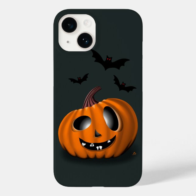 Coque Case-Mate iPhone Iphone 14 Halloween coque avec citrouille drôle (Verso)