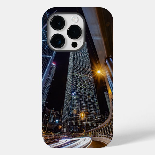 Coque Case-Mate iPhone iPhone 14 Pro Coque Hong Kong Night Photo Central (Verso)