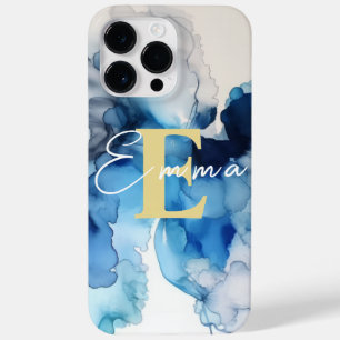Coque Case-Mate iPhone iPhone 14 Pro Max Coque avec encre d'alcool bleu e