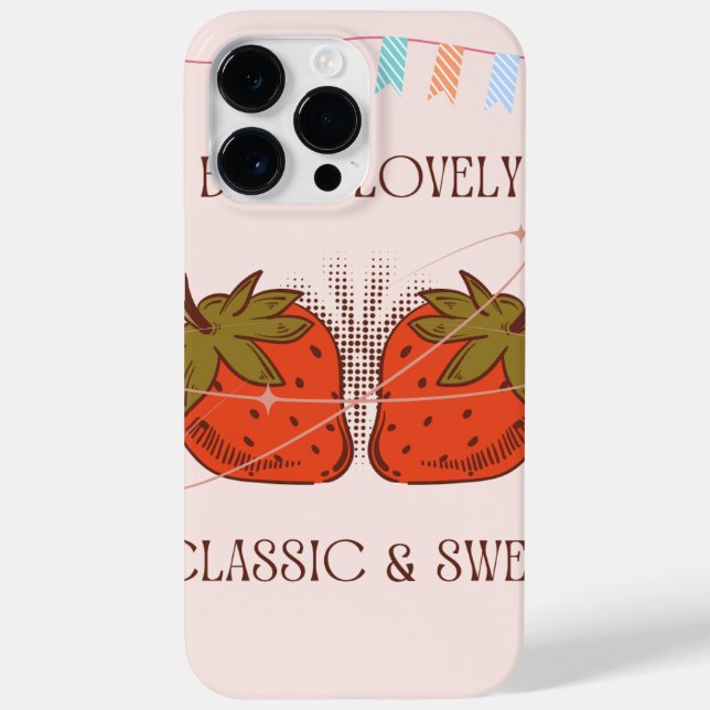 Coque Case-Mate iPhone iPhone 14 Pro Max coque - fraises (Verso)