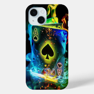 Coque Case-Mate iPhone iPhone 15 Carte de jeu Ace of Spades Coque