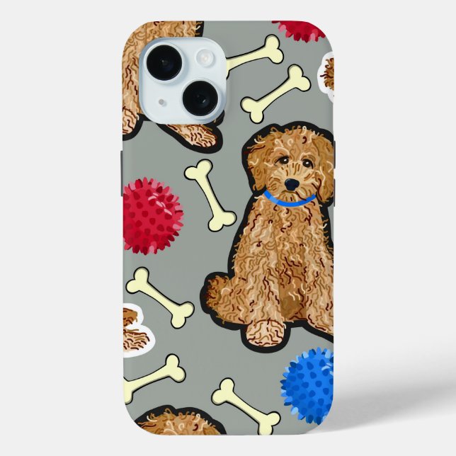 Coque Case-Mate iPhone iPhone 15 coque Heavy Duty Goldendoodle (Verso)