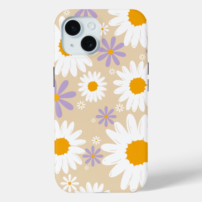 Coque Case-Mate iPhone Iphone 15 - Coque mobile Daisy (Verso)