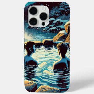Coque Case-Mate iPhone iPhone 15 Pro Max Coque - Jeunes hommes en onsen